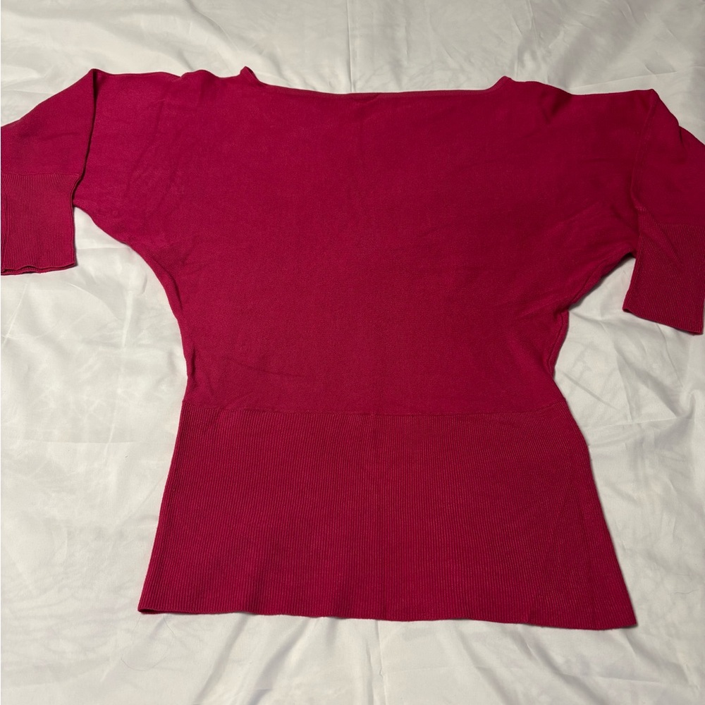 Urban Behavior Off-the-Shoulder Sweater - Deep Pink